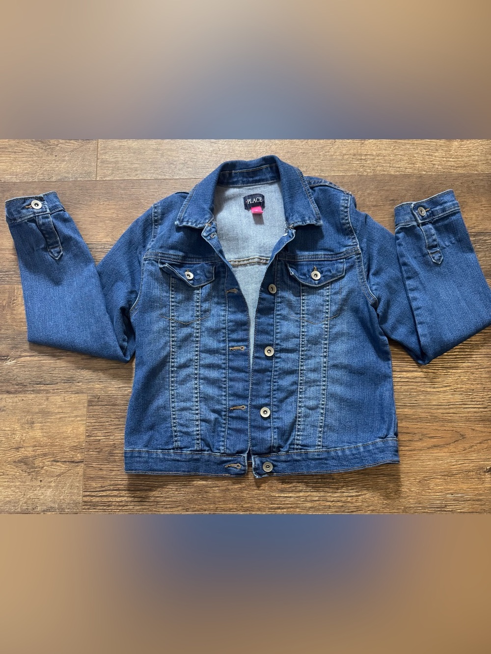 The Children’s Place Girls' Blue Denim Jacket - Classic Button-Up.